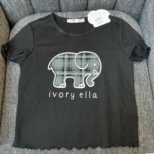 Ivory Ella classic plaid waffle baby t-shirt